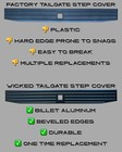 Billet Tailgate Step Molding Cap For 2017-current  Ford F250 F350  one Time Fix 