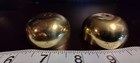 Pair Of Antique Telephone Bells Parts Vintage  Polished W deep Tone