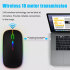 2 4ghz Wireless Optical Mouse Usb Rechargeable Cordless Mice For Pc Laptop Gift