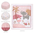 Safari Oasis 4 Piece Organic Cotton Baby Girl Crib Bedding Set The Peanutshell