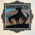 Framed Navajo Sand Painting Art 8 5  X 8 5 
