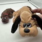 Lot Of 2 Tonka Pound Puppy Tan   Brown Puppy Dog Small Stuffed Plush