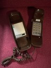 Vintage Cocoa Brown Trimline 210 Push Button Dial Wall Phone Telephone