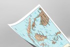 Indonesia Physical Geography Geographic Physiographic Map Country Nation Print