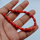 Italian Red Coral Drum Beads Natural Mediterranean Loose Beads For Jewellery 50c