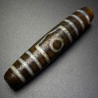 Rare Tibetan Buddhism Agate 3 Eyes Totem Dzi Bead Amulet Necklace Pendant G053