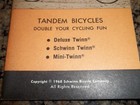 Schwinn 1968 Mini Twinn Tandem Bicycle Stingray Owners Manual  Original Intact