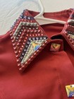 Girls Small Western Horsemanship Show Shirt  Coral And Sequins  Leadline wt 7-10