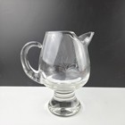 Vintage Javit Hand Blown Glass Martini Pitcher Fine Wheat Pattern 8    Tall