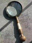 Vintage Brass Handheld Magnifying Glass Mother Of Pearl Handle 9 75    Map Reading
