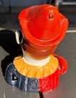 Vintage Book Of Knowledge Cast Iron Mechanical Coin Bank Humpty Dumpty Clown