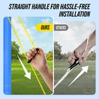 Portable Volleyball Net Set System Adjustable Height Steel Poles Pu Volleyball