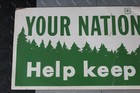 Vintage 1965 U s  Department Of Agriculture 44 x16  Cardboard Sign Clean Forest