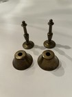 Vintage Miniature Dollhouse Brass Table Lamp With Shade - 2 Nice 