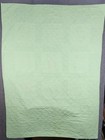 Vtg Quilt Childs Nursery Embroidered Animals Gingham Green 4x3 Cottagecore 