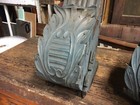 C1850 60 Pair Hand Carved Corbel Brackets Roof Eave Elements 24x14x10     as Is 