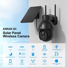 Anran 3mp Wifi Pan tilt Home Security Camera Outdoor Wireless Solar Battery Home
