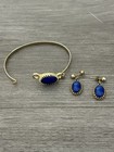 Cute Vintage Gold Tone Avon Bracelet   Earrings Set