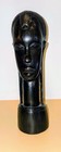 Vintage Hand Carved Black Ebony Wood African Female Statue 9 50   Ghana