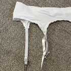 Vintage National White Cotton Garter Belt Sz 42 Flirty Sexy Feminine Pin Up