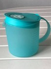 New Tupperware Crystalwave Microwave 1-qt Pitcher -- Tropical Water Aqua