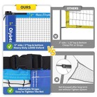 Badminton   Volleyball Combo Set 32 Ft With Net  Anti-sagging Design  4 Badmi   