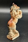 Vintage Ceramic Porcelain Brown White Rearing 6  Horse Figurine Brinn s Japan 