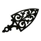 Vintage 1955 Jzh Black Cast Iron Footed Trivet 9  X 4  Cathedral T-12 R
