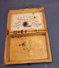 Antique J   P Coates Wooden Sewing Box