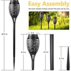 12pack Led Solar Flame Torch Lights Flickering Garden Yard Pathway Lamps Usa