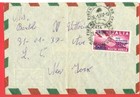 Italy Overprint President Visit 1956 Solo Used On Cover To Usa 1957