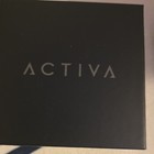 Activa Quartz Chronograph Date Tonneau Black gray Dial Green Rubber Strap Box