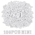 108pcs Iron On Letters And Numbers 0 75 Inch Small Embroidered 0 75inch White
