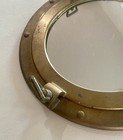 Brass Ship Porthole Wall Mirror Reproduction Nautical 12    Diameter Opens   Close