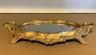 Italian Rococo Baroque Gilded Wood Mirrored Vanity Tray 2 Handles Vintage Rare