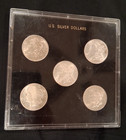 Uncirculated Lot Of 5 Morgan Silver Dollars   1890 X2   1921  1880  1878