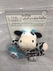 Le Bebe Cow Plush Lovey Pacifier Holder W Pacifier Soothie Binky Farm Lebebe New