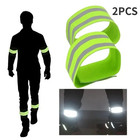 2pcs Reflective Safety Bands For Night Running Cycling Wrist Ankle Visibility