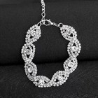 New Women s Sparkling 925 Silver Plated Hypoallergenic Rhinestones Bracelet