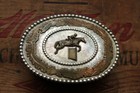 Vintage Diablo Sterling Silver Cowboy Rodeo Horseback Riding Western Belt Buckle