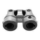 1x Double Cross Universal Joint Coupling Bushing Coupler Shaft Adaptor Keyway  3