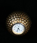 Attona Gold Tone Golf Ball Paperweight Clock  cb6 