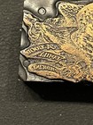 Antique Letterpress Printing Block Patriotic Eagle    a Good Family Medicine    1 5   