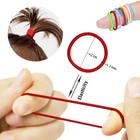 S m 200pcs Small Hair Ties no Crease Baby Hair Ties elastic Hair Ponytail Holder