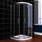 Sunny Shower Sliding Shower Door Neo-round Corner Frameless Shower Enclosure 