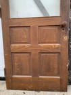 34x93  Antique Beveled Glass Exterior Door With Original Hardware   Wooden Knobs