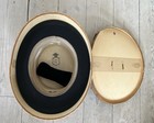 Edwardian Black Silk Plush Top Hat Size 7 57cm Original Box   Velvet Brush
