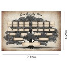 Family Tree Chart 6 Generation Genealogy Poster  36 l X 24 w  Brown 36in 24in 