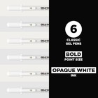 Sakura Gelly Roll Gel Pens - Bold Tip 1 Count  pack Of 6   Classic White Ink 