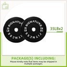 Flexwave 35lb Olympic Bumper Plates Pair 2in Rubber Weight Plates Steel Hub Gym